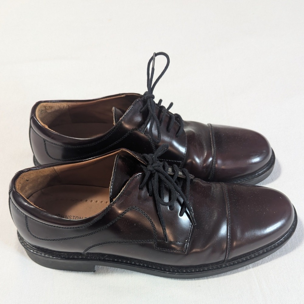 Johnston & Murphy Men Cap Toe Derby Shoes Burgundy 10.5M